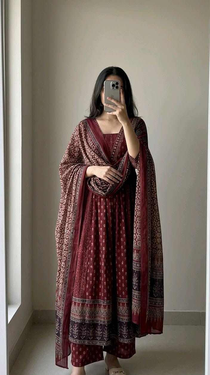 Three-Piece Anarkali Set